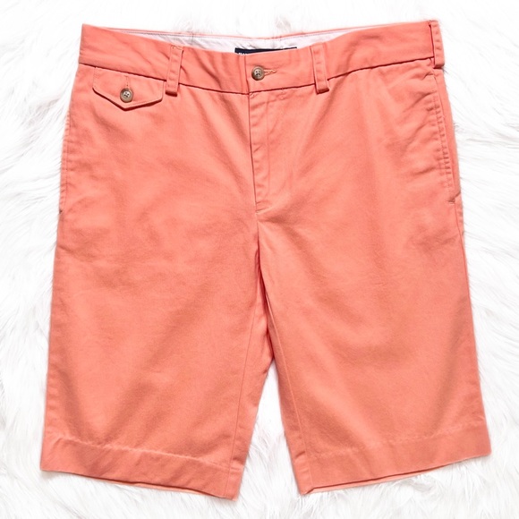 Polo Ralph Lauren Pants - Polo Relaxed Twill Coral Melon Chino Mid Length Bermuda Shorts